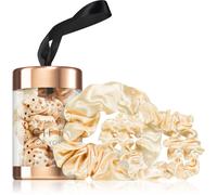 BrushArt Gift for You Slim & Midi satin scrunchie set élastiques à cheveux Blonde latte 3 pcs