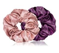 BrushArt Hair Large satin scrunchie set élastiques à cheveux Pink & Violet