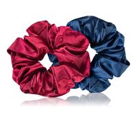 BrushArt Hair Large satin scrunchie set élastiques à cheveux Red & Blue