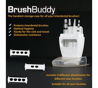 Brushbuddy wit | De opbergkoffer voor uw interdentale borstels | Handig in de badkamer en met reizen | Netjes en goed voor Hygiëne | Je verliest je borstel niet meer | Geschikt voor borstels van TePe
