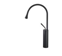 Brushed Gold Bathroom Basin Faucet Single Lever 360 Spout Moder Brass Hot Cold Mixer Water Sink Tap For Kitchen(Matte black tall)