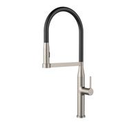 Brushed Gold Brass Pull Out Kitchen Faucet With Ceramic Cartridge Hot Cold Water Sink Tap(Brushed Nickel 02,G3/8)