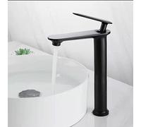 Brushed Gold Full Copper Hot and Cold Water Faucet Household Toilet Wash Basin Nordic Gold Basin Faucet, Black High