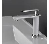 Brushed Gold Full Copper Hot and Cold Water Faucet Household Toilet Wash Basin Nordic Gold Basin Faucet, Silver Dwarf