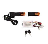 Brushed Motor Speed Controller Kit, Twist Grip with Keys, Scooter Tricycle Conversion, Metal Housing, Handle Included Scooter Speed Regulator for Electric Bikes