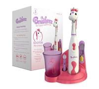 Brusheez Ensemble de brosses à dents électriques pour enfants - Sûr et efficace à partir de 3 ans - Testé et approuvé par les parents avec poils doux, 2 têtes de brosse, tasse de rinçage, minuterie de
