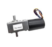 Brushless DC Worm Geared electronic starter Low Speed 8-470RPM High Torque BLDC electronic starter 12V 24V Double Shaft Adjustable Speed Reverse Self Lock ICXLPMC(12v 14rpm,Package C)