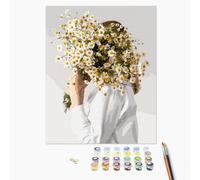 Brushme Kit Peinture DIY pour Adultes - 40x50 cm, Créez une Œuvre d'Art Inspirée de la Beauté Naturelle, Toile Roulée Sans Cadre, Peinture par Numéros avec Pinceaux et Guide