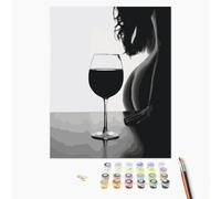 Brushme Peinture par Numéros DIY - 40x50 cm, Toile Roulée, Créez une Peinture sur l'Intimité, Art et Relaxation pour Adultes, Idée Cadeau
