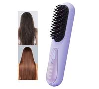 Brusho Hair Pro - Brosse À Lisser Les Cheveux Sans Fil | Brosse Lissante En Céramique À Chauffage Rapide 30W | Brusheo Hair Pro Avec Réglage 4 Températures | Brosse Lissante Rechargeable USB Pour Femm
