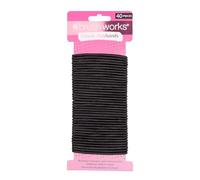 Brushworks Classic Black Hairbands - 40 Pack