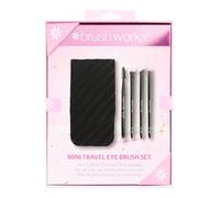 Brushworks Ensemble de mini pinceaux de voyage pour les yeux