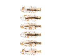Brushworks Barrettes à cheveux Gold Flake No Crease paillettes transparentes sans plis 6 pcs