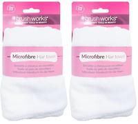 Brushworks Microfibre Hair Towel (Lot de 2)