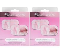 Brushworks Microfibre Wrist Wash Bands - 2 Pack (Lot de 2)