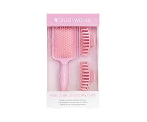 Brushworks Paddle Brush and Claw Clips