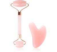 Brushworks Resin Rose Roller & Gua Sha kit soins visage