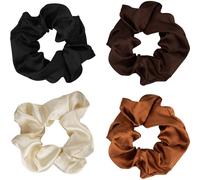 Brushworks Satin Scrunchies Natural élastiques à cheveux