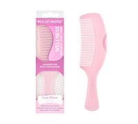 Brushworks Scalp Detox Comb - Hollow-Tooth Exfoliating Scalp Comb for Lifting Dry Skin, Dirt & Product Buildup, Built-In Release Button for Easy Cleaning