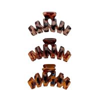 brushworks Tortoiseshell Claw Clips - 3 Pack