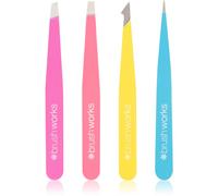 Brushworks Tweezer Set Neon kit de pinces à épiler