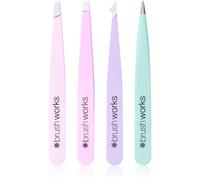 Brushworks Tweezer Set Pastel kit de pinces à épiler
