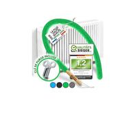 BRUSHYZ Brosse Radiateur Longue 115cm I Brosse pour Radiateur sans Rayures I Plumeau Radiateur avec Housse Flexible et Lavable I Brosse de Nettoyage Radiateur pour Un Air Ambiant Agréable (Vert)