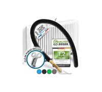 BRUSHYZ Brosse Radiateur Longue 115cm I Brosse pour Radiateur sans Rayures I Plumeau Radiateur avec Housse Flexible et Lavable I Brosse de Nettoyage Radiateur pour Un Air Ambiant Agréable (Noir)