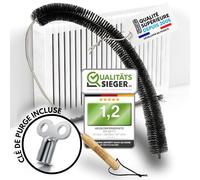 BRUSHYZ Brosse Radiateur Longue 117cm I Brosse pour Radiateur sans Rayures I Plumeau Radiateur avec Poils en Nylon Flexible I Brosse de Nettoyage Radiateur pour Un Air Ambiant Agréable