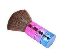 Brusque à Manches en Nylon Ergonomique - Outil de Nettoyage des Cheveux aux Poils Doux avec Placage en or électrolité pour les Coupes Cheveux et l'utilisation du Salon