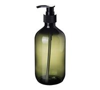 Brussel 1 flacon de lotion en plastique rechargeable avec pompe pour shampoing, gel douche, savon - Vert - 500 ml
