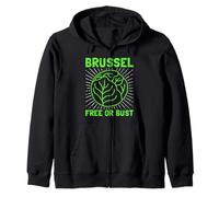 Brussel Free Or Bust Hacher à Choux de Bruxelles Sweat à Capuche