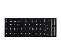 Brussel Lot de 1 autocollant pour clavier d'ordinateur avec lettres en option russe/espagnol/anglais/français pour ordinateur portable, claviers espagnols