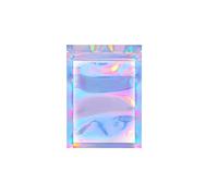 Brussel Lot de 100 sachets transparents holographiques refermables anti-odeurs 6 cm x 10 cm