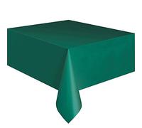 Brussels 08 Nappe de table jetable rectangulaire en plastique pour mariage, fête du Nouvel An, vacances, fête d'anniversaire, vert émeraude 137 x 183 cm