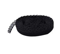 Brussels 08 Ruban en dentelle brodée pour couture et loisirs créatifs Noir 9,1 m x 15 mm