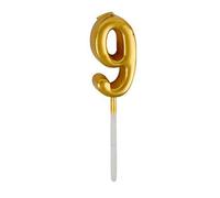 Brussels Bougies d'anniversaire chiffre 0 à 9 en cire pour décoration de gâteau d'anniversaire de mariage