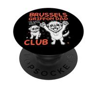 Brussels Griffon Dad Club Dog Dad Dad pour Hommes Fête des Pères PopSockets PopGrip Adhésif