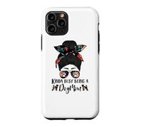 Brussels Griffon Kinda Busy Being A Dog Mom Funny Messy Bun Coque pour iPhone 11 Pro