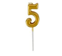 Brussels Lot de 5 bougies d'anniversaire en forme de chiffre de 0 à 9 pour décoration de gâteau d'anniversaire de mariage