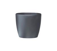 ELHO Brussels Pot de fleurs rond Roues 40 - Noir - Ø 39 x H 37 cm - intérieur - 100% recyclé Noir G