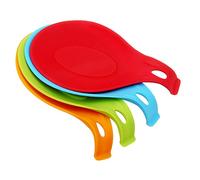 Brussels08 Lot de 4 Repose-cuillères en Silicone Souple résistant à la Chaleur pour ustensiles de Cuisine Louche, spatule, Fourchette, Support Tapis