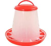 Brussels08 Mangeoire en plastique à suspendre pour volaille, caille, poussin, abreuvoir, mangeoire pour poules, mangeoire à poules, seau pour poules 1,5 l