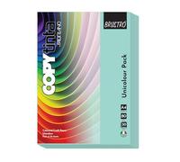 BRUSTRO CopyTinta Lot de 30 feuilles de papier kraft coloré double face 80 g/m² pour impression de bureau, art et artisanat A4 Vert mer