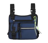 Brusttasche Männer - Multifunktionale Outdoor Westenpoches | Trendworkwear Funktionsweste | Abriebfester Oxford-Stoff, Leichte Hüfttasche Für Wandern Motorrad, Mehrere Fächer Mit , 25 x 23 cm