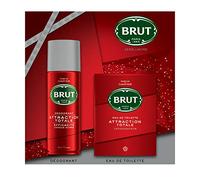 Brut Coffret Cadeau Homme Attraction Totale avec Eau de Toilette Attraction Totale 100ml et Déodorant 200ml, Parfum boisé et raffiné, Idée cadeau à offrir x1
