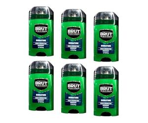 Brut Déodorant ovale Parfum classique 2,25 oz solide (6 Pack)