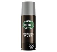 BRUT - Déodorant spray homme Musk | Parfum musqué savoureux | Protection longue durée | le flacon de 200mL | LOT DE 4