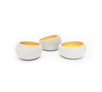 Brut - trio photophore béton cream gold