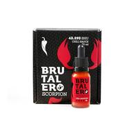 Brutalero Scorpion 20 ml - Sauce Piquante Extrême Artisanale - Trinidad Scorpion Moruga 80% - 43 293 SHU - Avec Pipette - Défi Scoville Pour Courageux